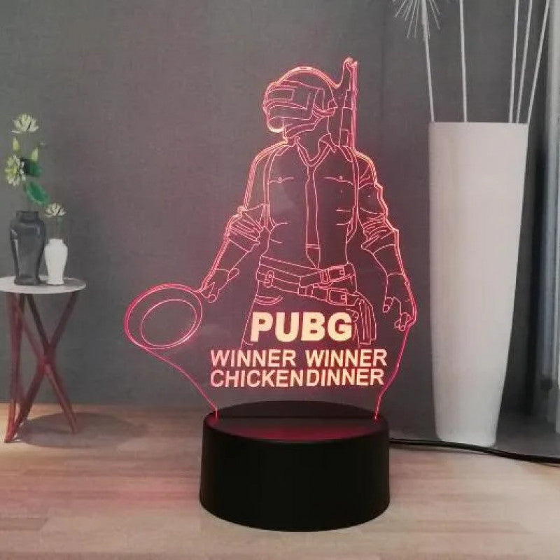 Winner Winner Chicken Dinner PUBG 3D Illusion Lamp
