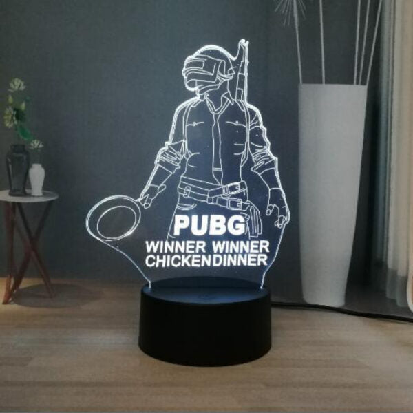 Winner Winner Chicken Dinner PUBG 3D Illusion Lamp