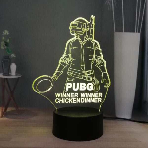 Winner Winner Chicken Dinner PUBG 3D Illusion Lamp