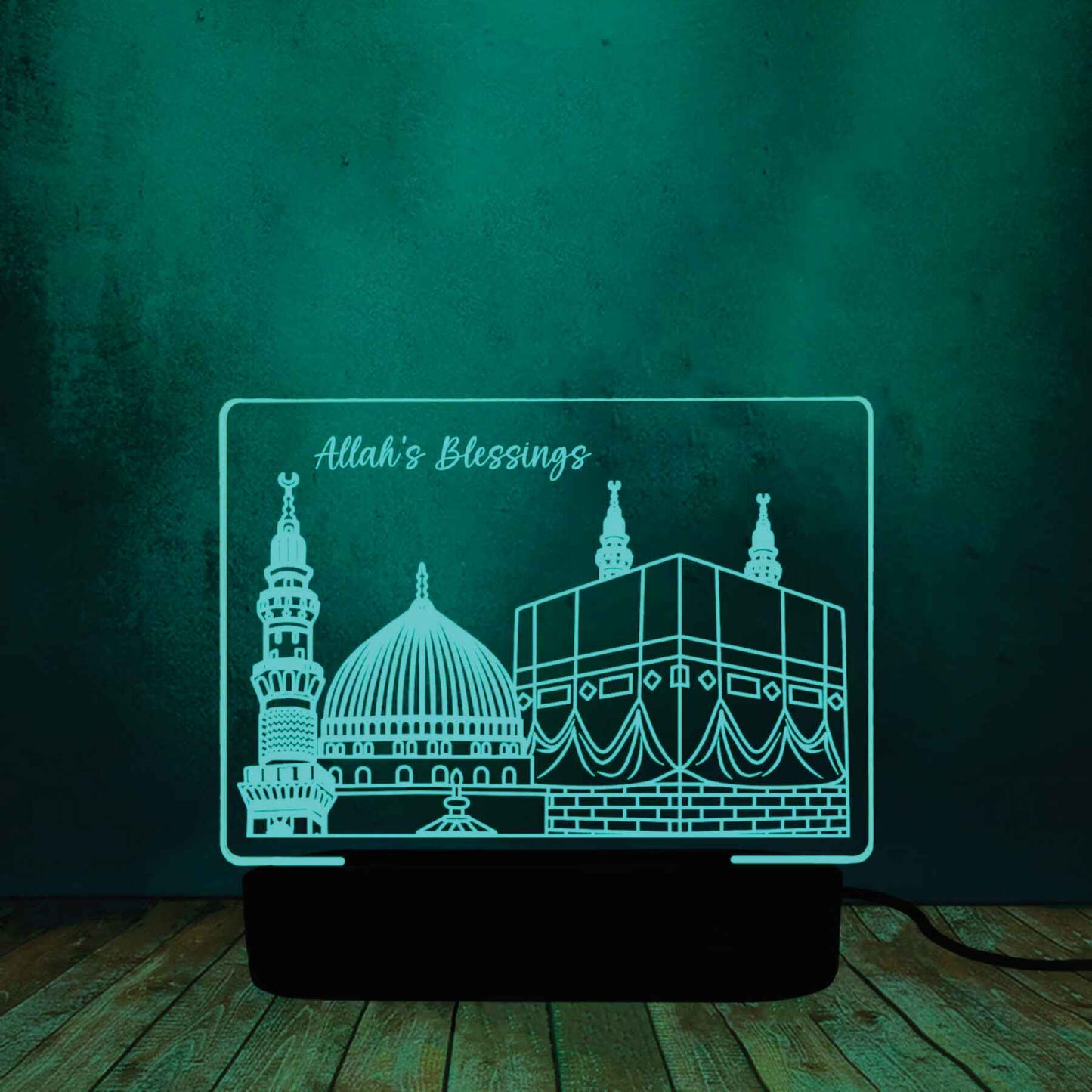 Makkah & Madina 3D Illusion Lamp Islamic Desk Lamp