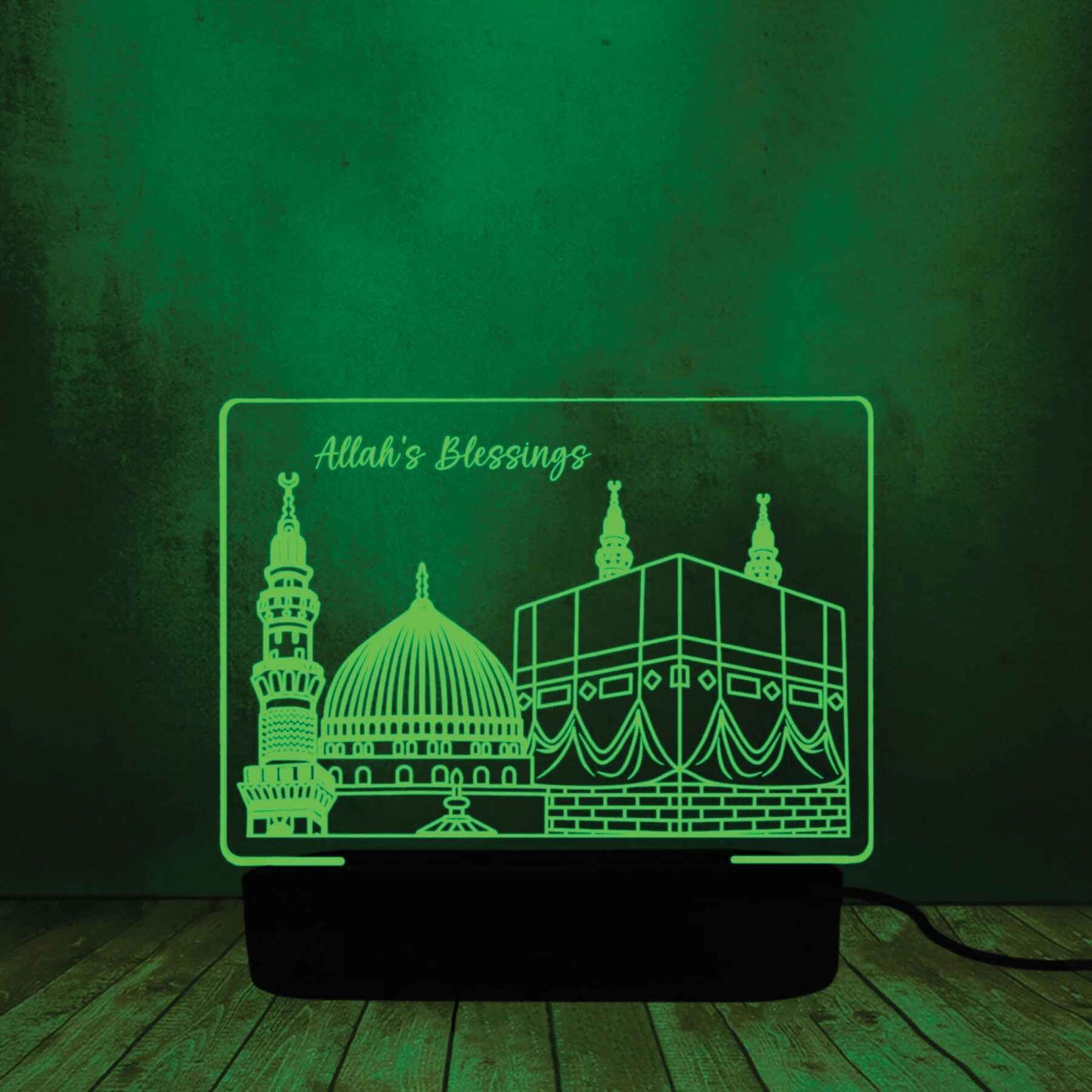 Makkah & Madina 3D Illusion Lamp Islamic Desk Lamp