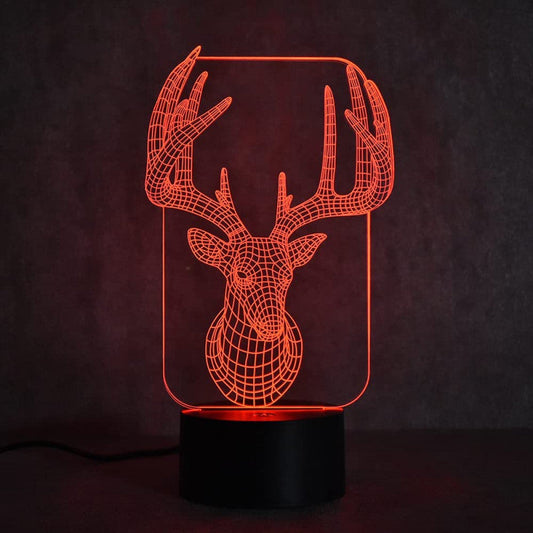 Beautiful Deer 3D Illusion Night Lamp