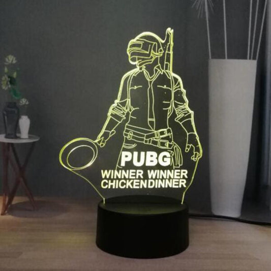 Winner Winner Chicken Dinner PUBG 3D Illusion Lamp